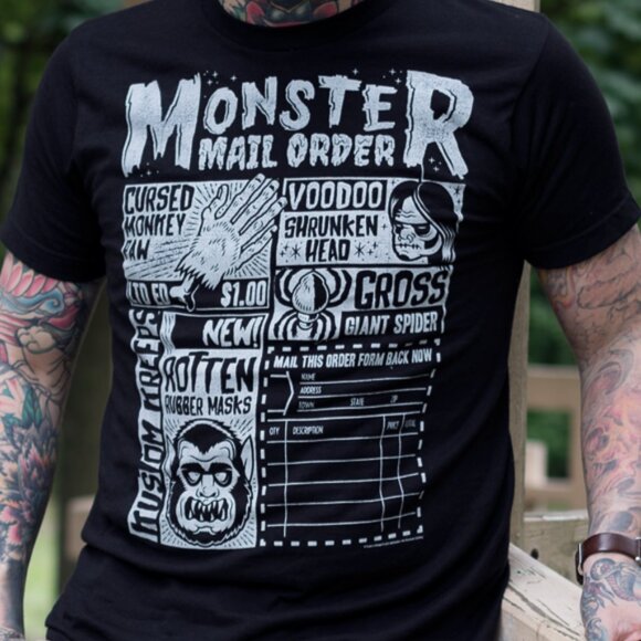 New XL Sourpuss Kustom Kreeps Retro Monster Mail Order Tee Rockabilly Punk - Picture 1 of 9